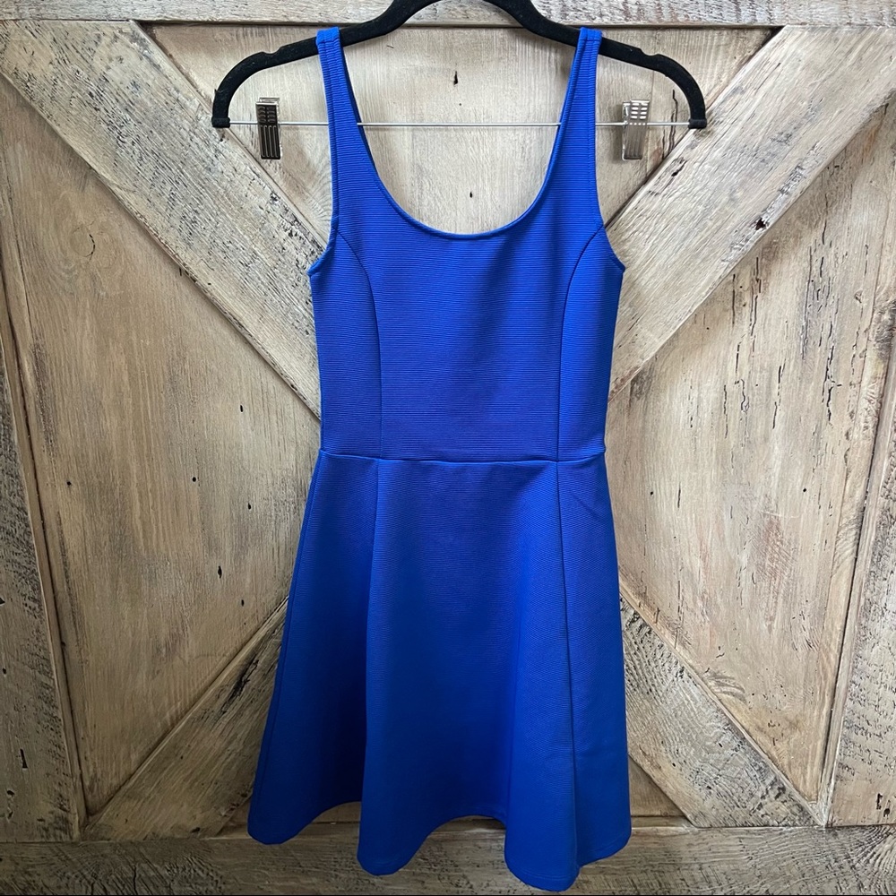 Electric blue H&M flair dress